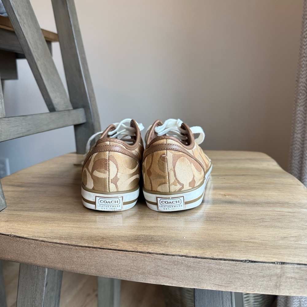 Coach Tan and White Sneakers - Picture 5 of 5